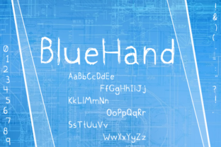BlueHand: A Script Handwritten Font for Creative Makers