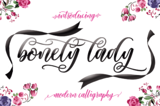 BonetyLady: A Script Handwritten Font for Creative Product Design