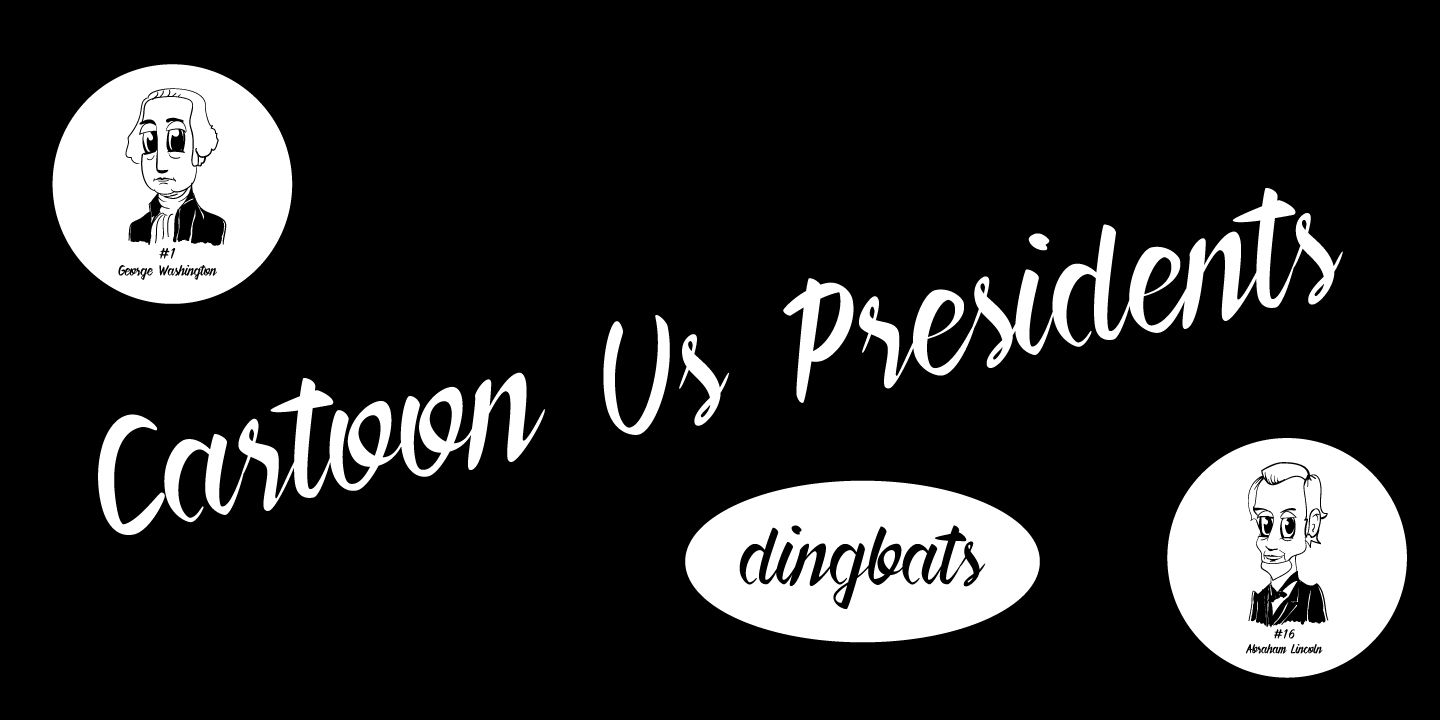 Cartoon US Presidents Dingbats: A Fun Font for Creative Crafters