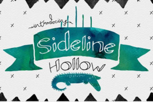 Sideline Hollow: A Script Handwritten Font for Creative Product Design