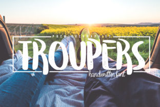 Troupers: A Script Handwritten Font for Digital Branding and Web Design